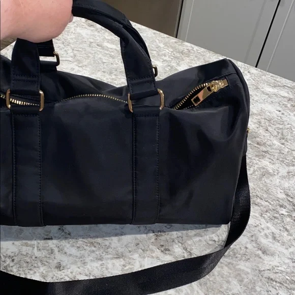 Stoney Clover Lane Classic Mini Black Nylon Duffle Bag with Gold Hardware - Picture 4 of 7